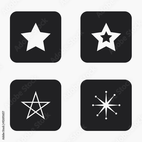 Vector modern star icons set 