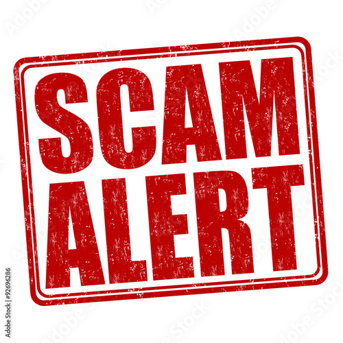 Scam alert stamp