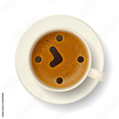Cup of coffee at morning time