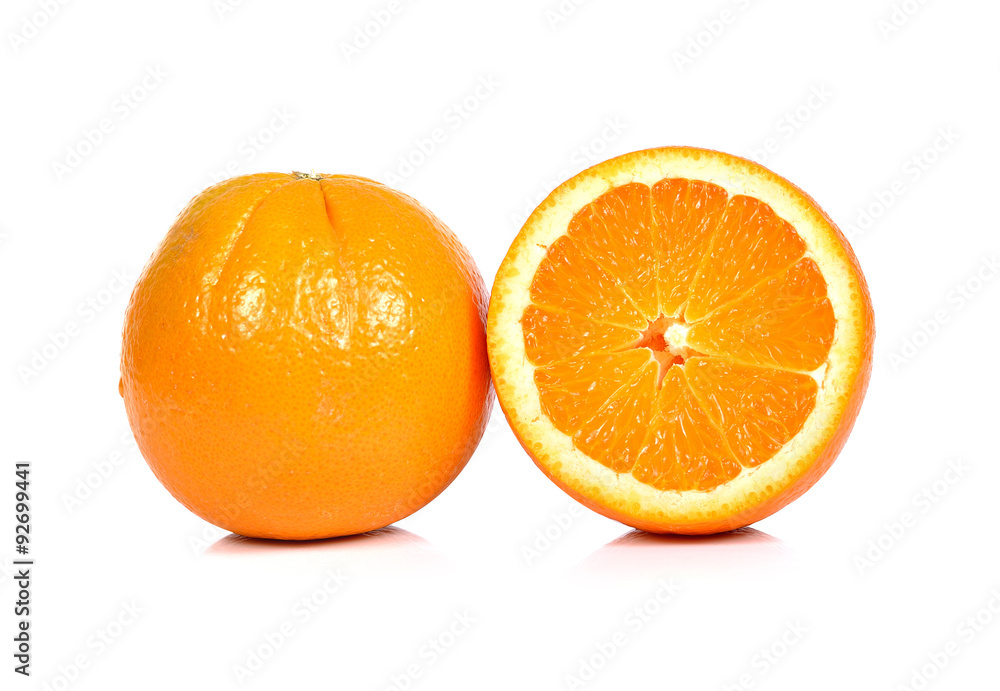Slice of fresh orange isolated on white background Slice of fresh orange isolated on white background