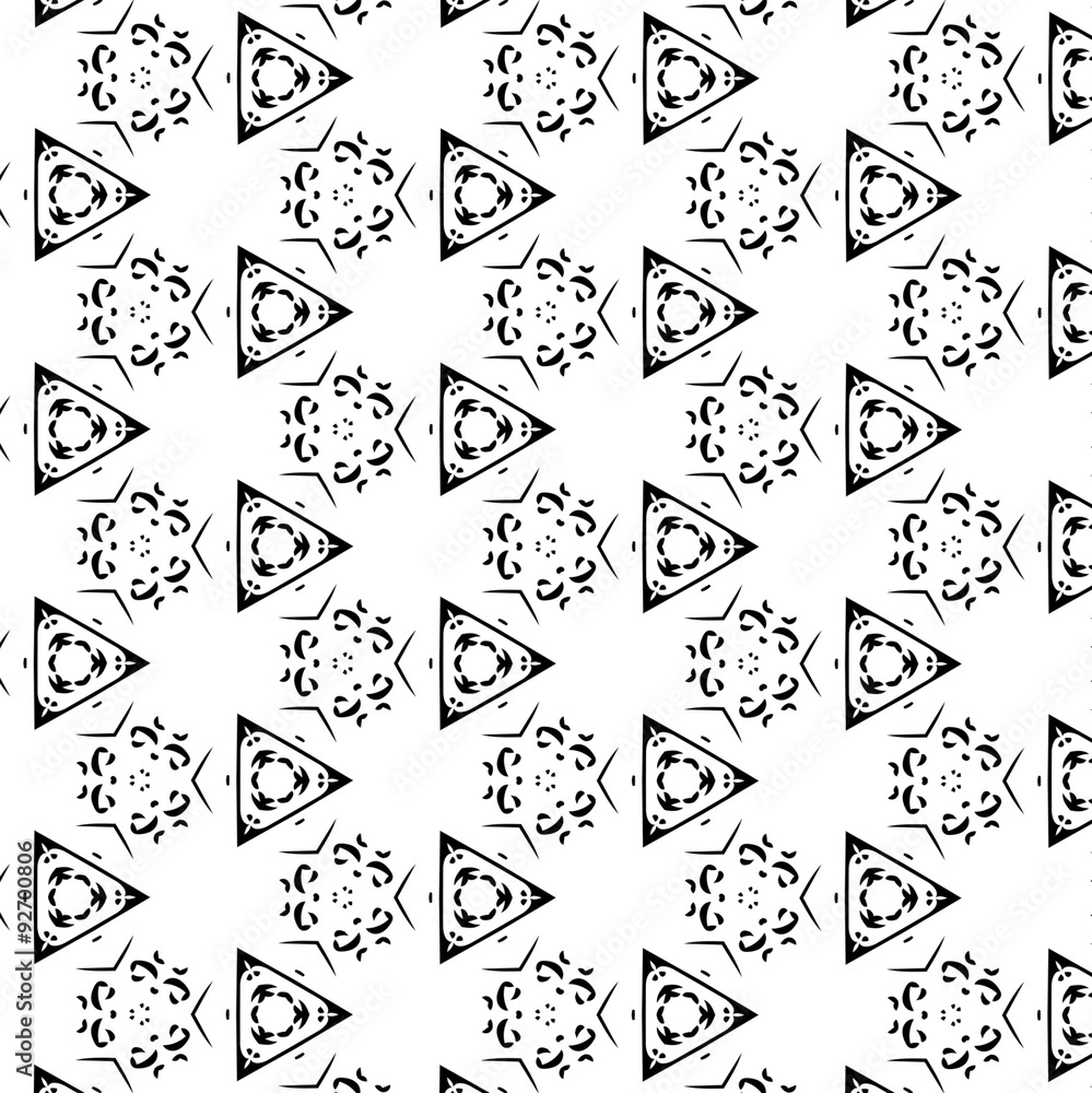 Naklejka premium Простые узоры в чёрном и белом цвете. 9.4 