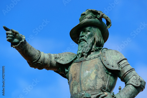 Canvas Print Juan Ponce De Leon statue