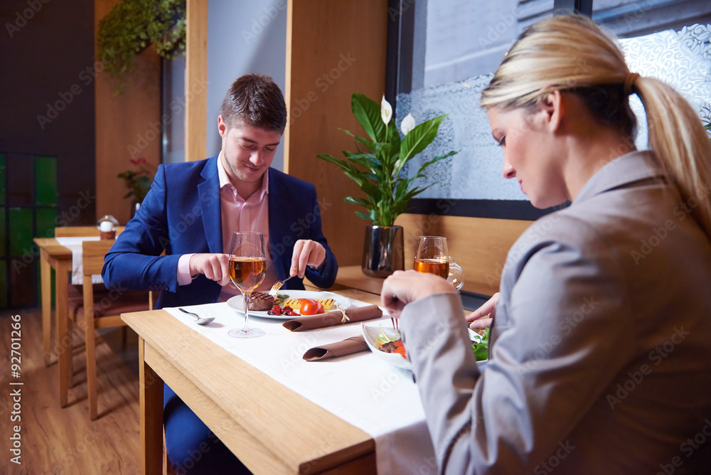business couple having dinner business couple having dinner