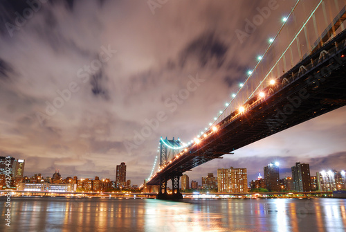 Fototapeta Naklejka Na Ścianę i Meble -  New York City Manhattan Bridge over Hudson River