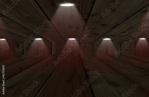 Wood texture & downlight 