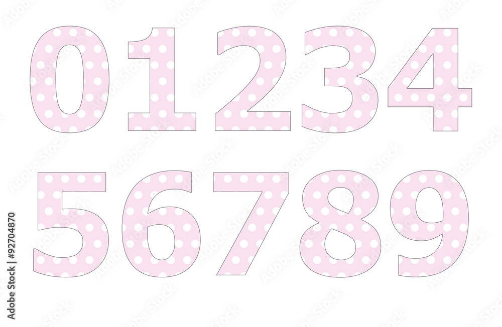 Polka dot pattern on number
Polka dot pattern on number