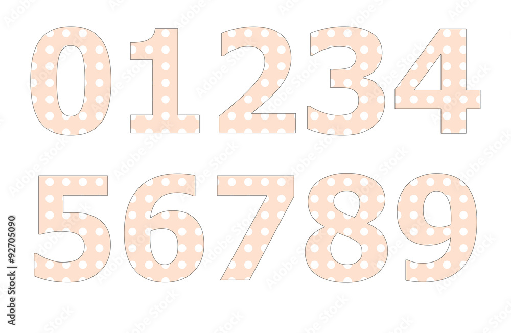 Polka dot pattern on number
Polka dot pattern on number