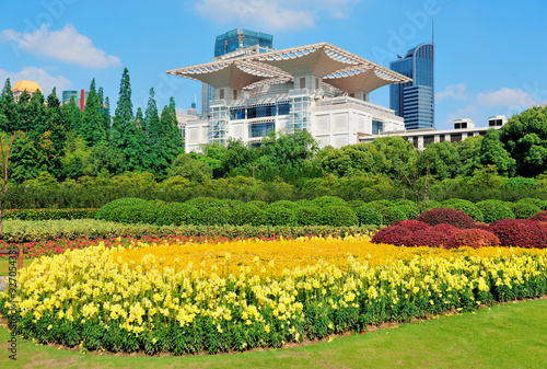 urban architecture in park photo