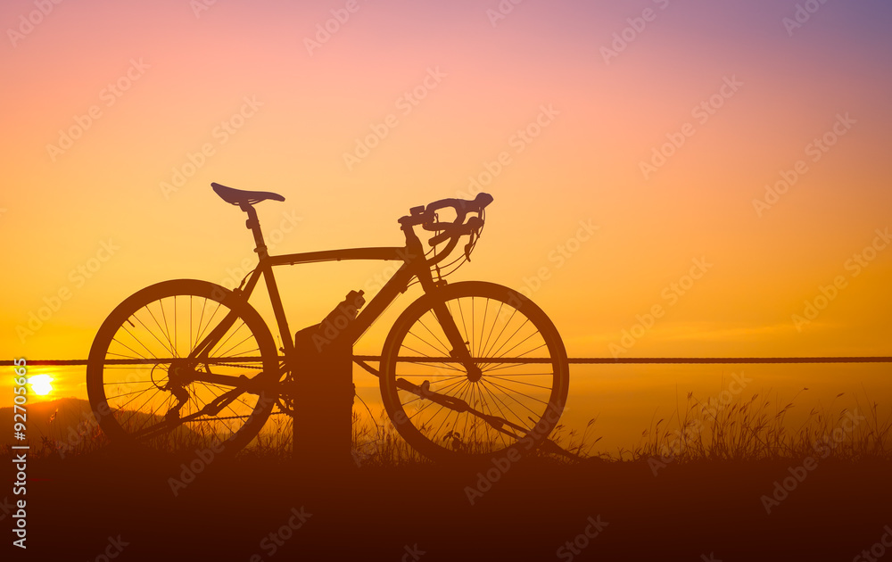 Fototapeta premium silhouette bike