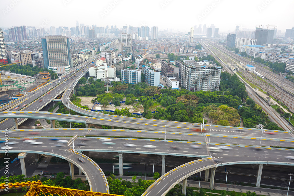 Fototapeta premium City viaduct bridge road landscape
