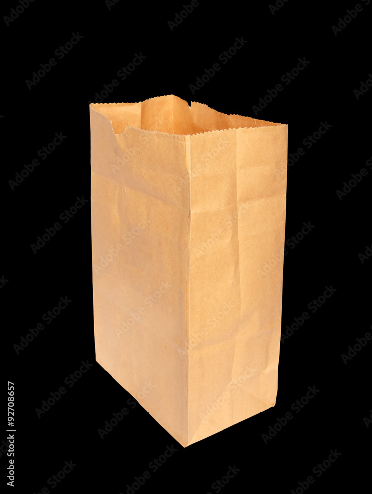 Group of paper bag isolated on black background. Group of paper bag isolated on black background.