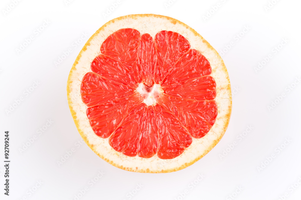 slice of grapefruit isolated on white background slice of grapefruit isolated on white background
