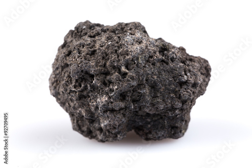Volcanic stones on a white background