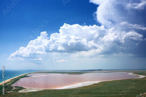 Coastal salty lake Koyashskoye