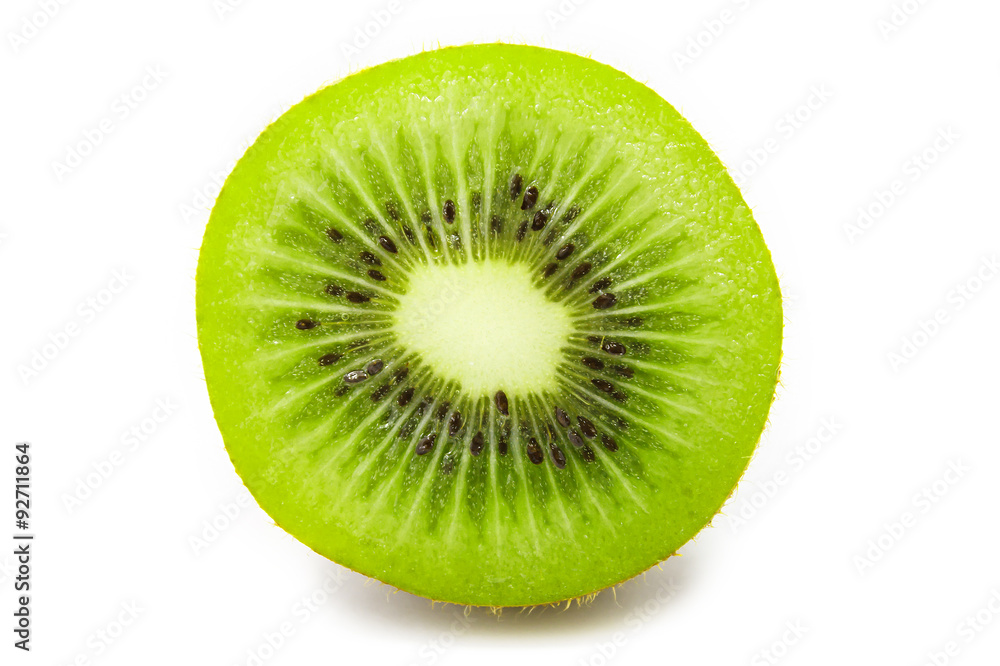 Slice of fresh kiwi fruit isolated on white background Slice of fresh kiwi fruit isolated on white background