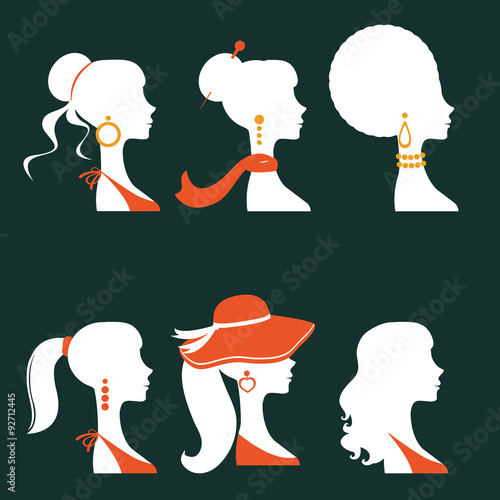 Elegant women silhouettes