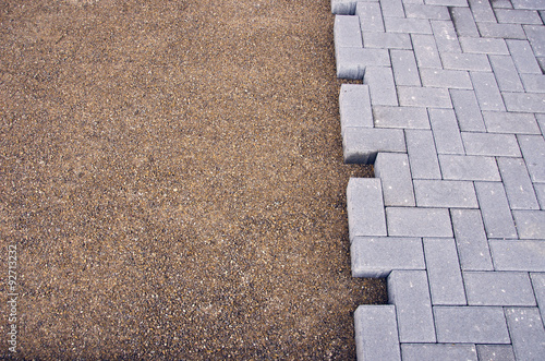An element of paving of sidewalk