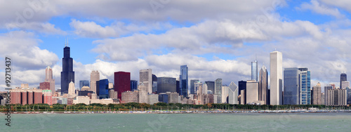 Chicago skyline over Lake Michigan