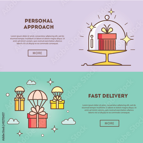 Gifts outline icons set for celebrating card, interface, illustration. Detailed stylish modern flat vector illustration and design element.