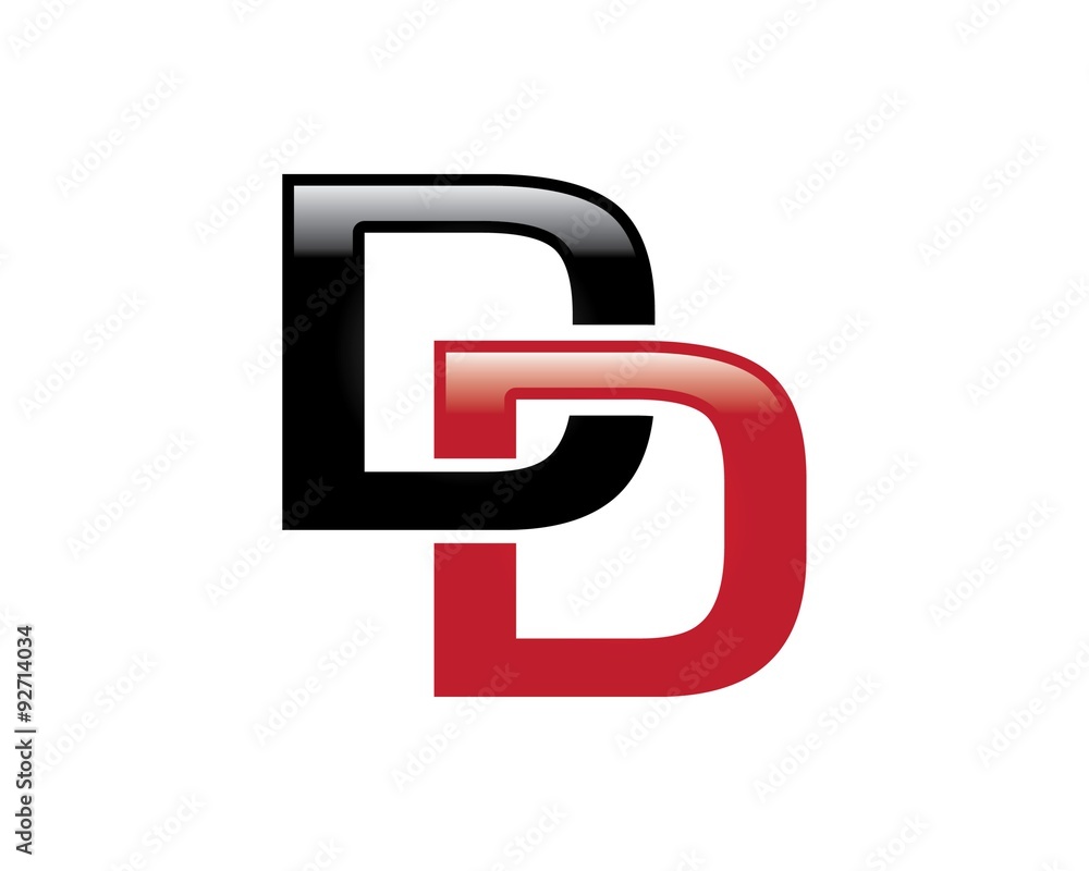 Double D Letter Logo Stock Vector