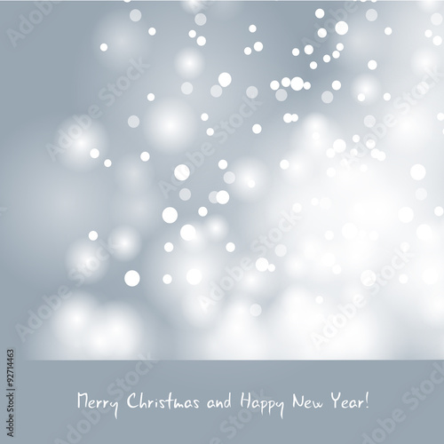 Abstract Christmas background greeting with snowfalls