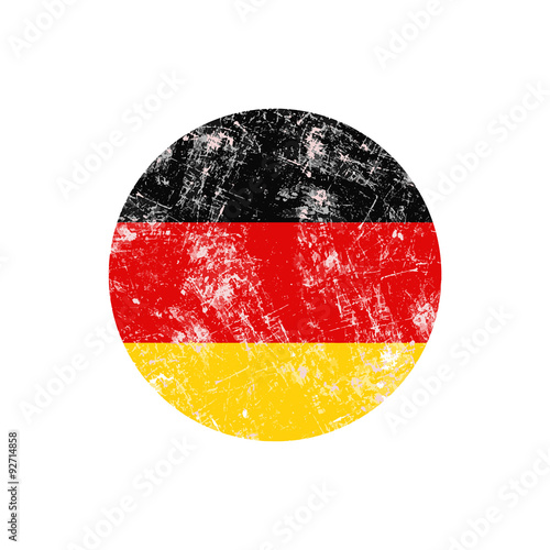 illustration vector grunge stamp round flag of germany country.