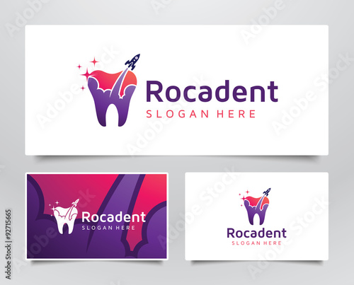 Dental Rocket with Cloud Logo