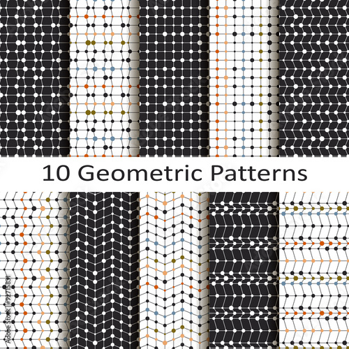 set of ten geometric patterns