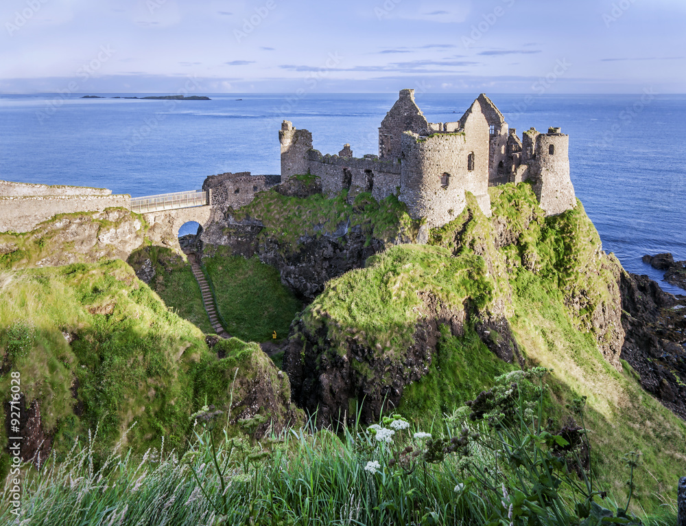 Ruins of Dunluce Castle in Northern Ireland
