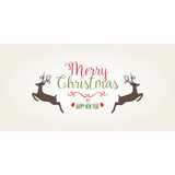 Christmas Card with Text Design and Reindeer 
