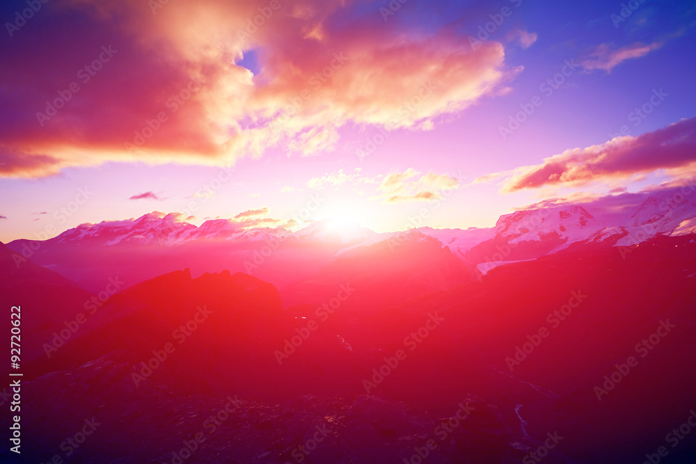 sunrise in the mountains sunrise in the mountains