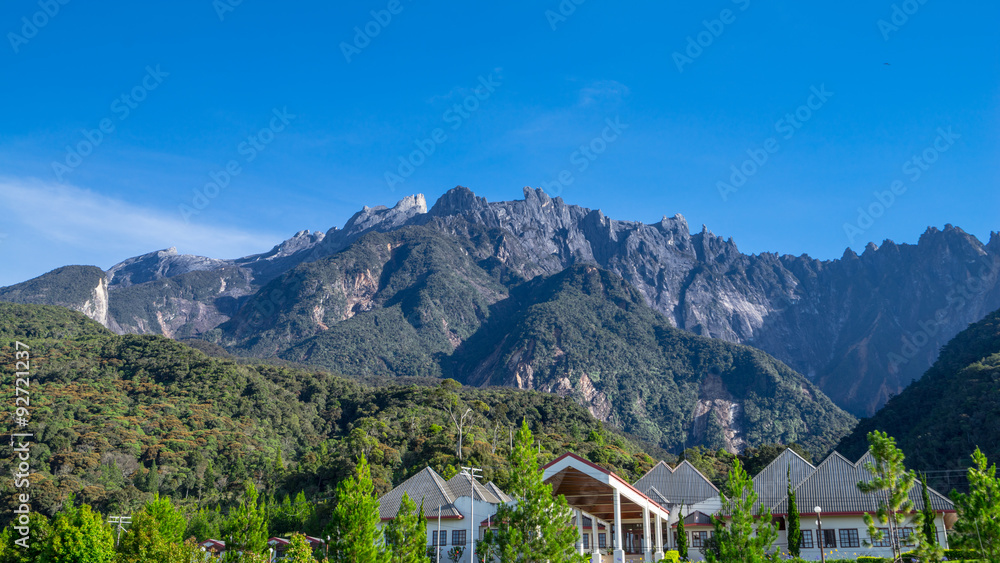  View of Mount Kinabalu  from Mesilau, Sabah on September 30, 2015. The highest mountain in Malaysia with elevation is 4095m and it famous among tourist.