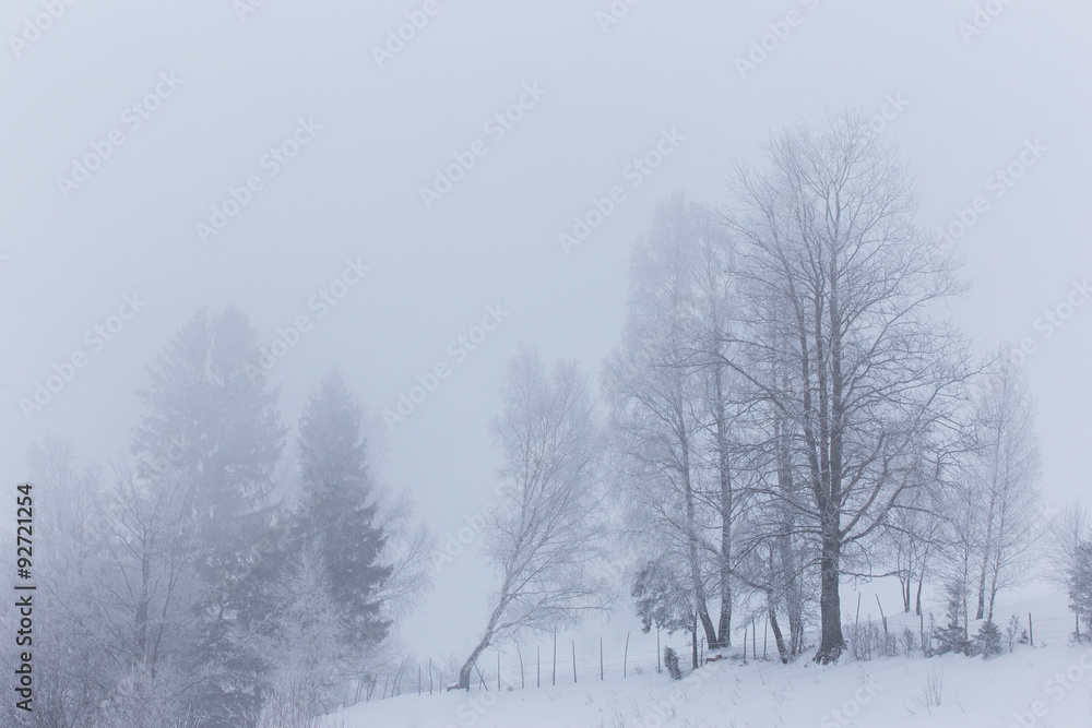 Beautiful mountain scenery in winter Beautiful mountain scenery in winter