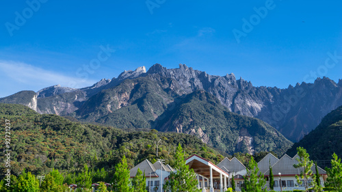  View of Mount Kinabalu  from Mesilau, Sabah on September 30, 2015. The highest mountain in Malaysia with elevation is 4095m and it famous among tourist. photo