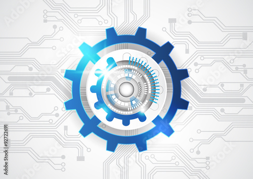 Abstract vector  technology background, illustration