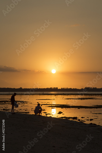 Spectacular sunset in the Gili Islands