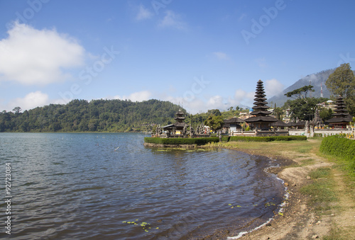 Pura Ulun Danu temple on a lake Beratan in Bali