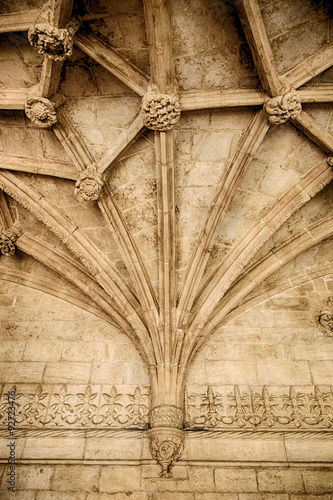 Gothic Ceiling With Ribbed Vaulting