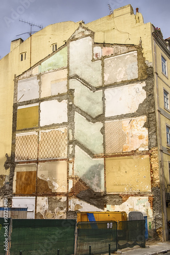 Outline Of Old Building During Demolition