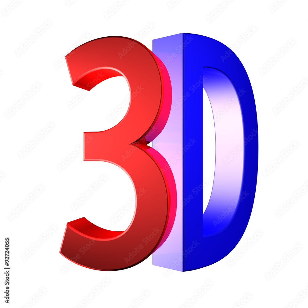 Clear 3D logo isolated on white background Clear 3D logo isolated on white background