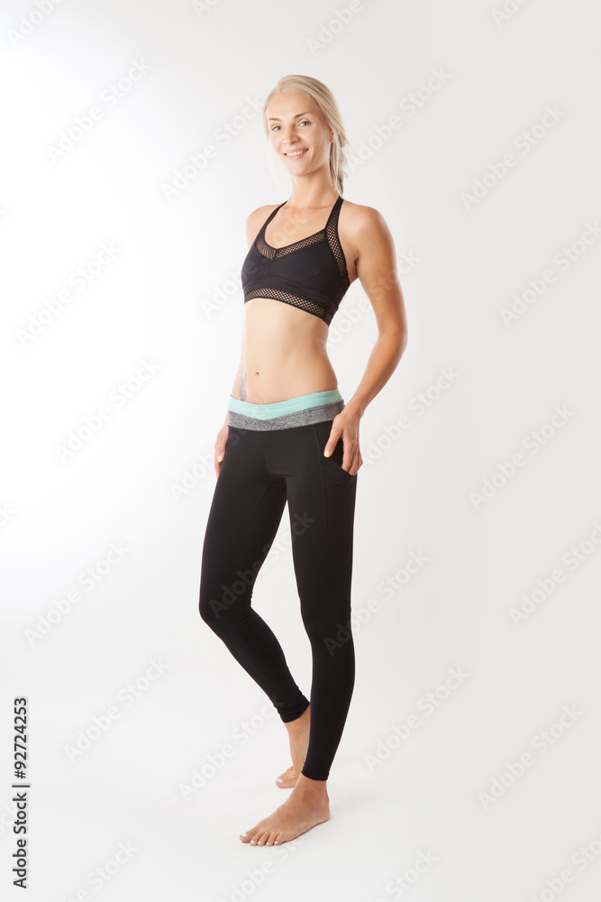 Sport fitness woman on the isolated over white background. Sport fitness woman on the isolated over white background.