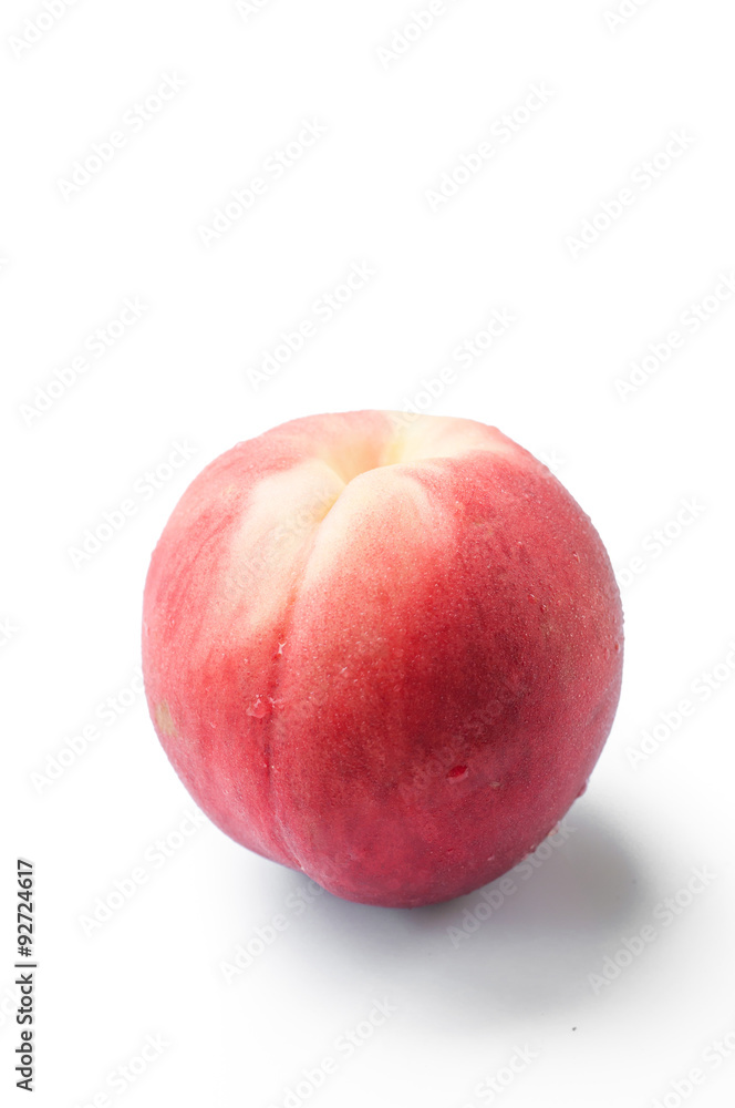 Ripe peach fruit isolated on white background Ripe peach fruit isolated on white background