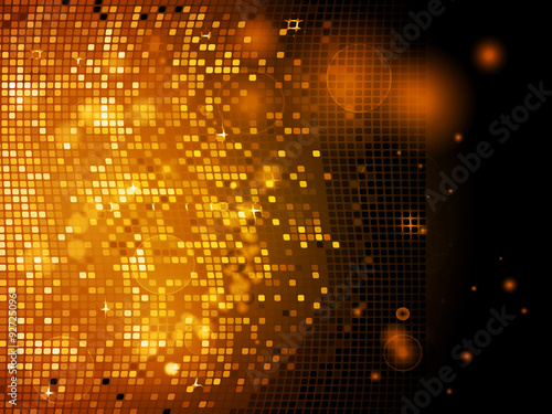 Sparkling golden disco wall