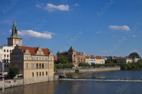 Prague, Moldau river and Smetana museum