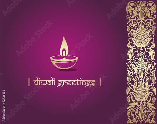 Oil lamp, Diwali greetings , royal Rajasthan, India