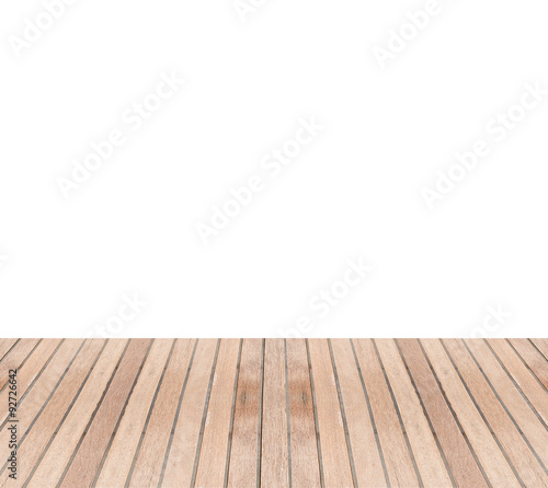 Plank wood or table top on isolated background   Suitable use for montage or display your product.