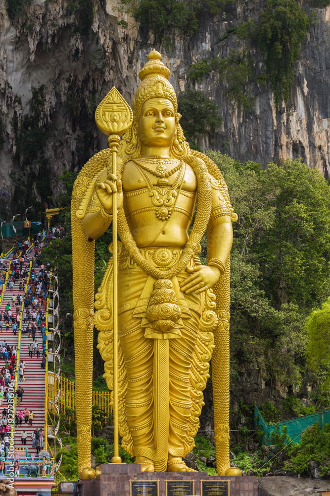 The Batu Caves Lord Murugan in Kuala Lumpur, Malaysia.