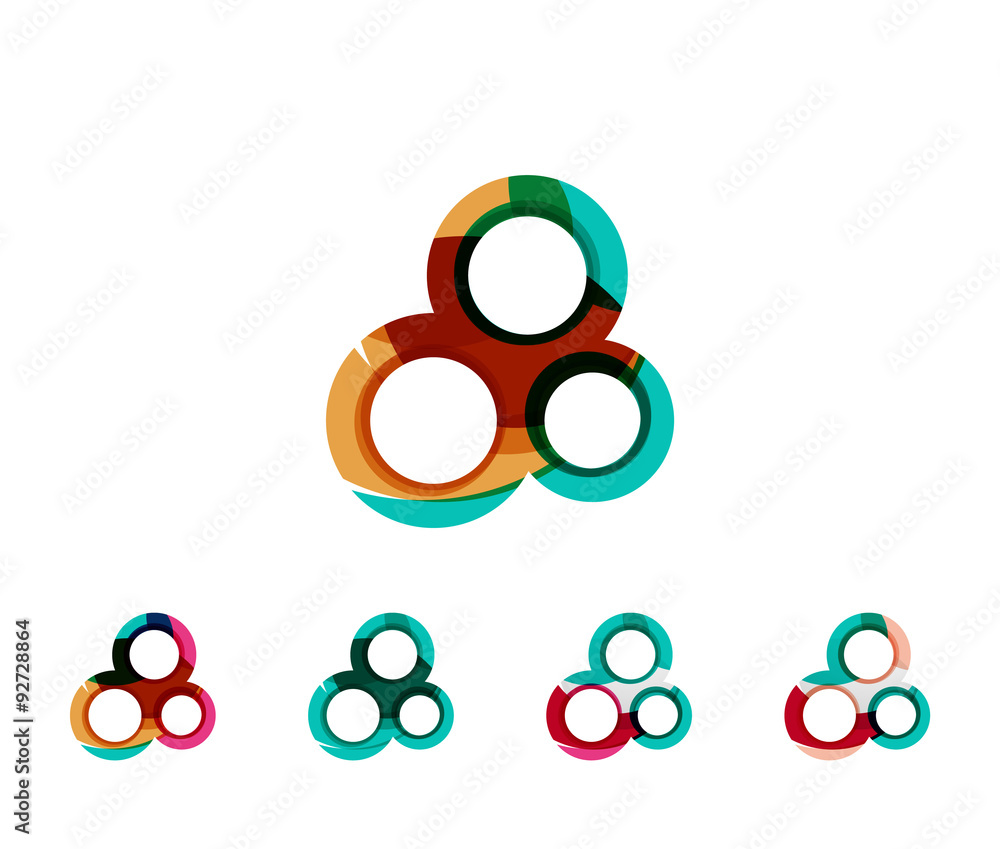 Set of infinity concepts, loop logo designs Set of infinity concepts, loop logo designs