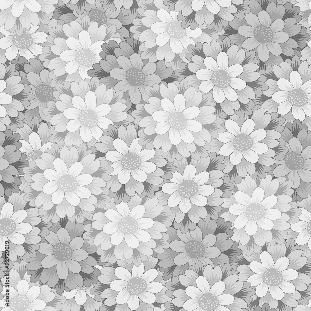 Wall of Grey Flowers Seamless Pattern Wall of Grey Flowers Seamless Pattern