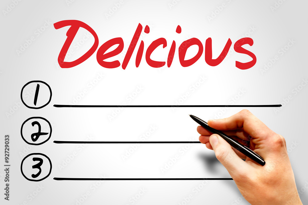 Delicious blank list, fast food concept Delicious blank list, fast food concept